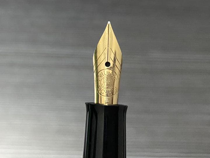 ペリカン 400NN M&K 万年筆 F（細字） 緑縞 グリーン 節約 ペリカン