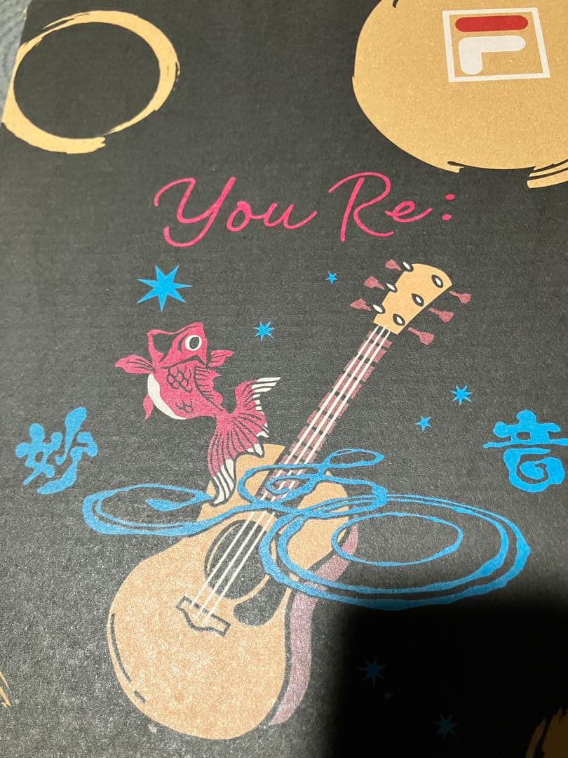 ア*ル様 優里✖︎FILAコラボスニーカー 23.5㎝ ブラック✖︎オレンジ