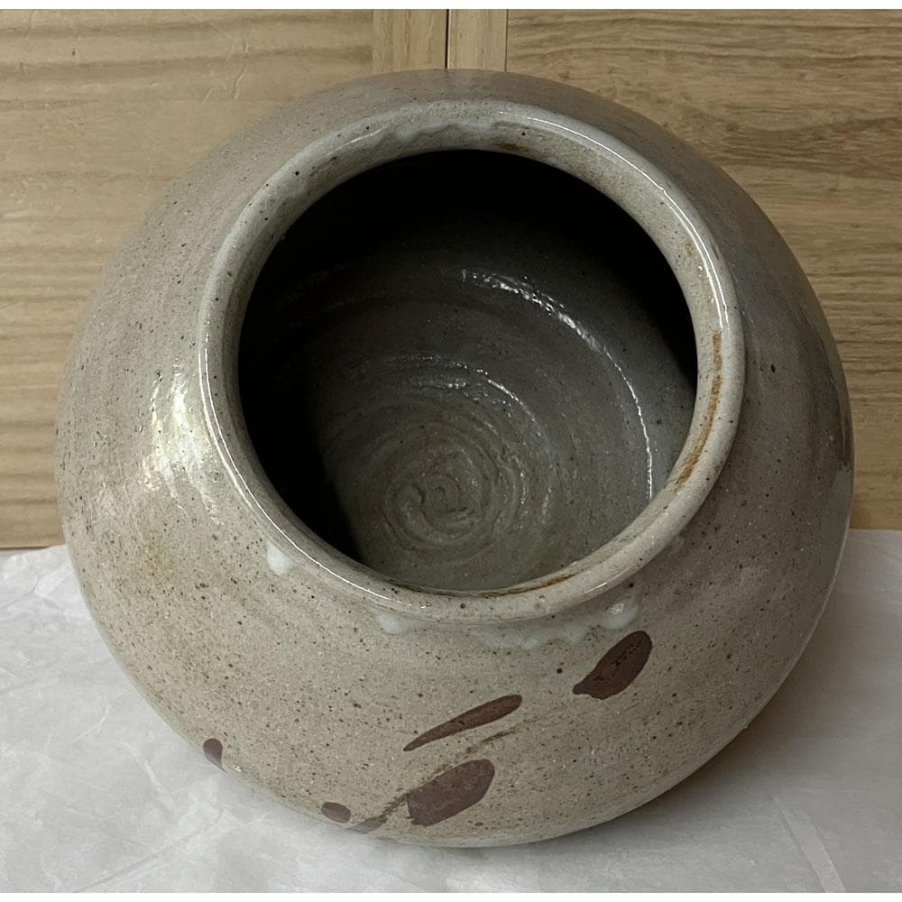 e3087 西岡小十 絵唐津 壷 共箱 唐津焼 壺 花入 茶道具