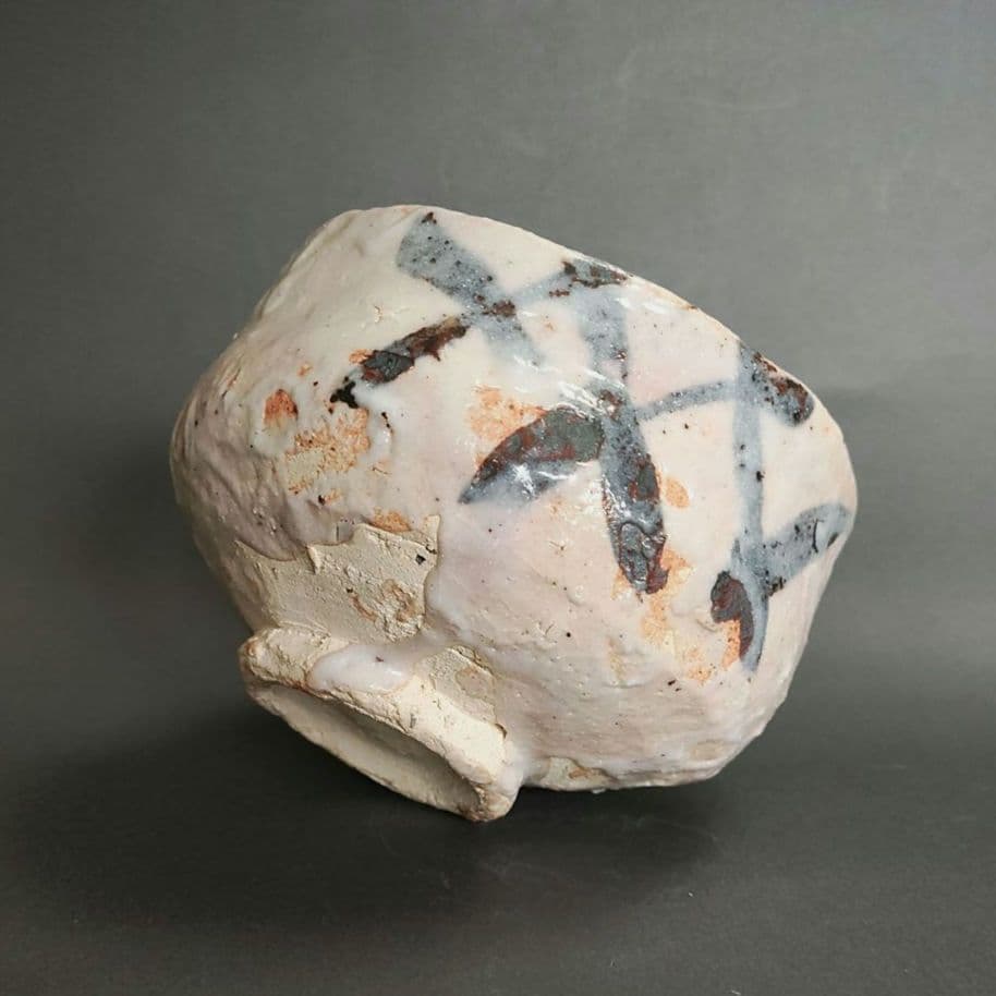 安藤實 志野茶碗 絵志野 桃山陶 おわん