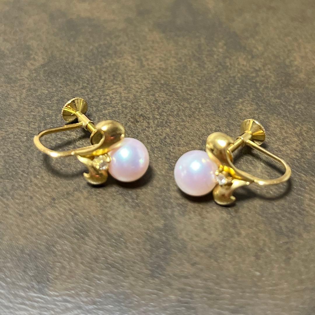 K18 18金パールイヤリング