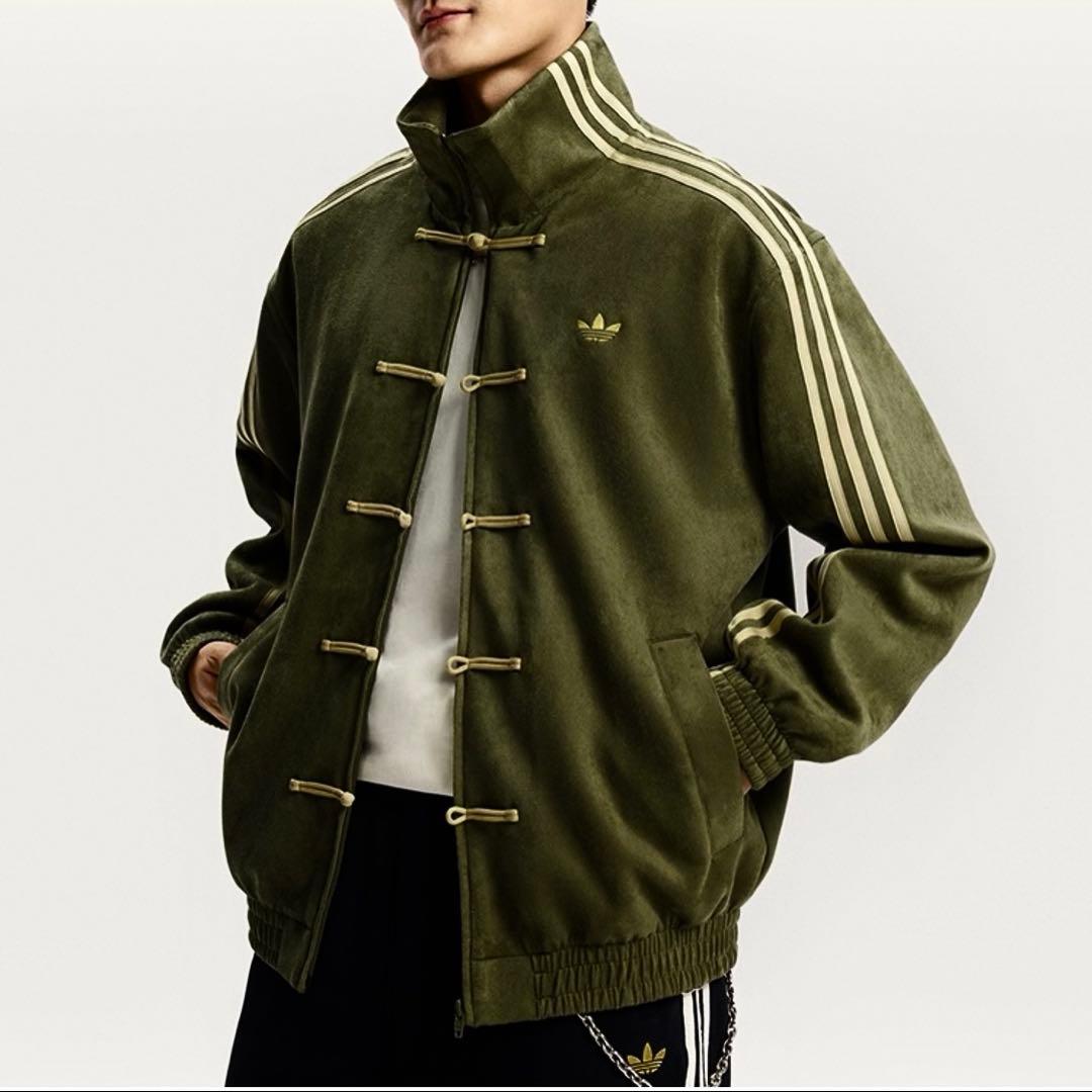 XS adidas originals スエード トラックジャケット 緑