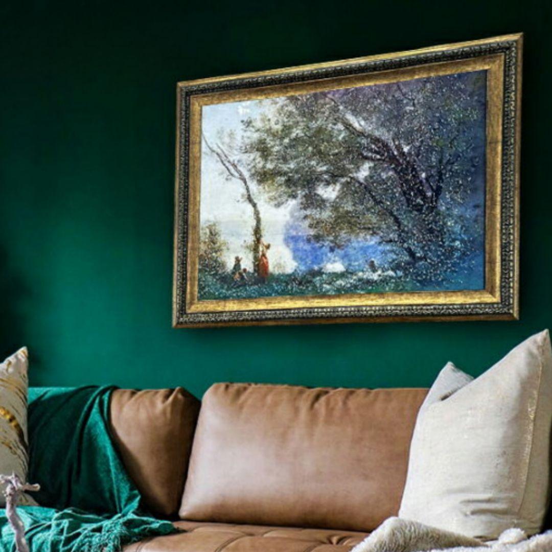 輸入雑貨　天然石　『モルトフォンテーヌの思い出 』　水晶絵　クリスタルアート