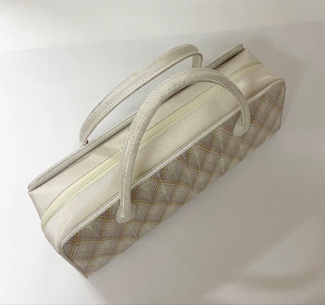 【新品未使用】組織帯地使用　利休バッグ横長⑤