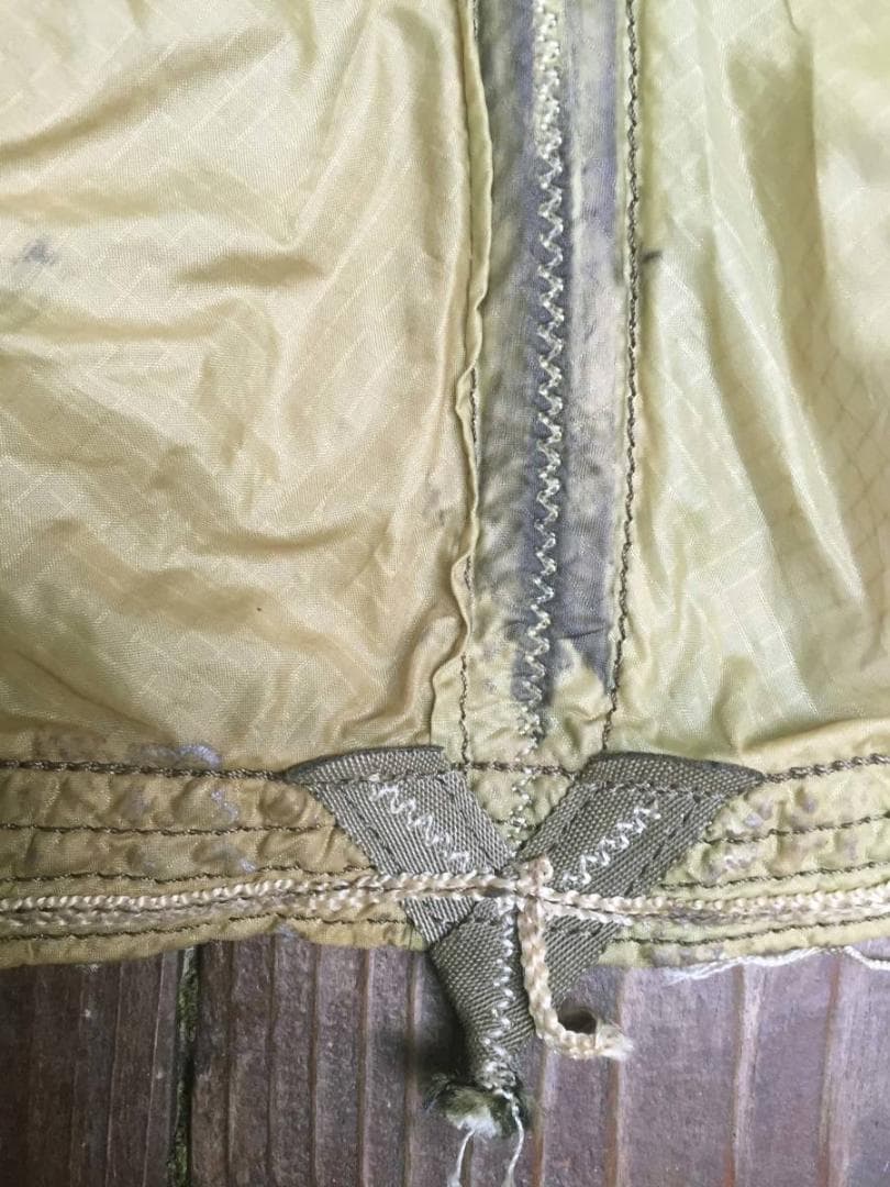 襤褸 ヴィンテージ生地 自衛隊放出品 パラシュート 薄いマスタード/イエロー