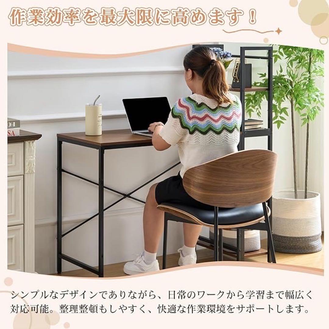 1品限り❤️パソコンデスク ラック付き 幅112cm 木目調 ゲーミングデスク