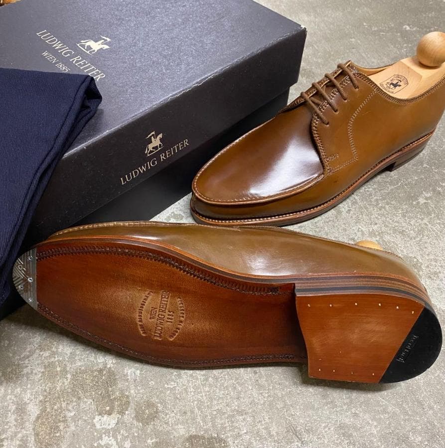 新品 ルーディックライター コードバン コニャック UK6