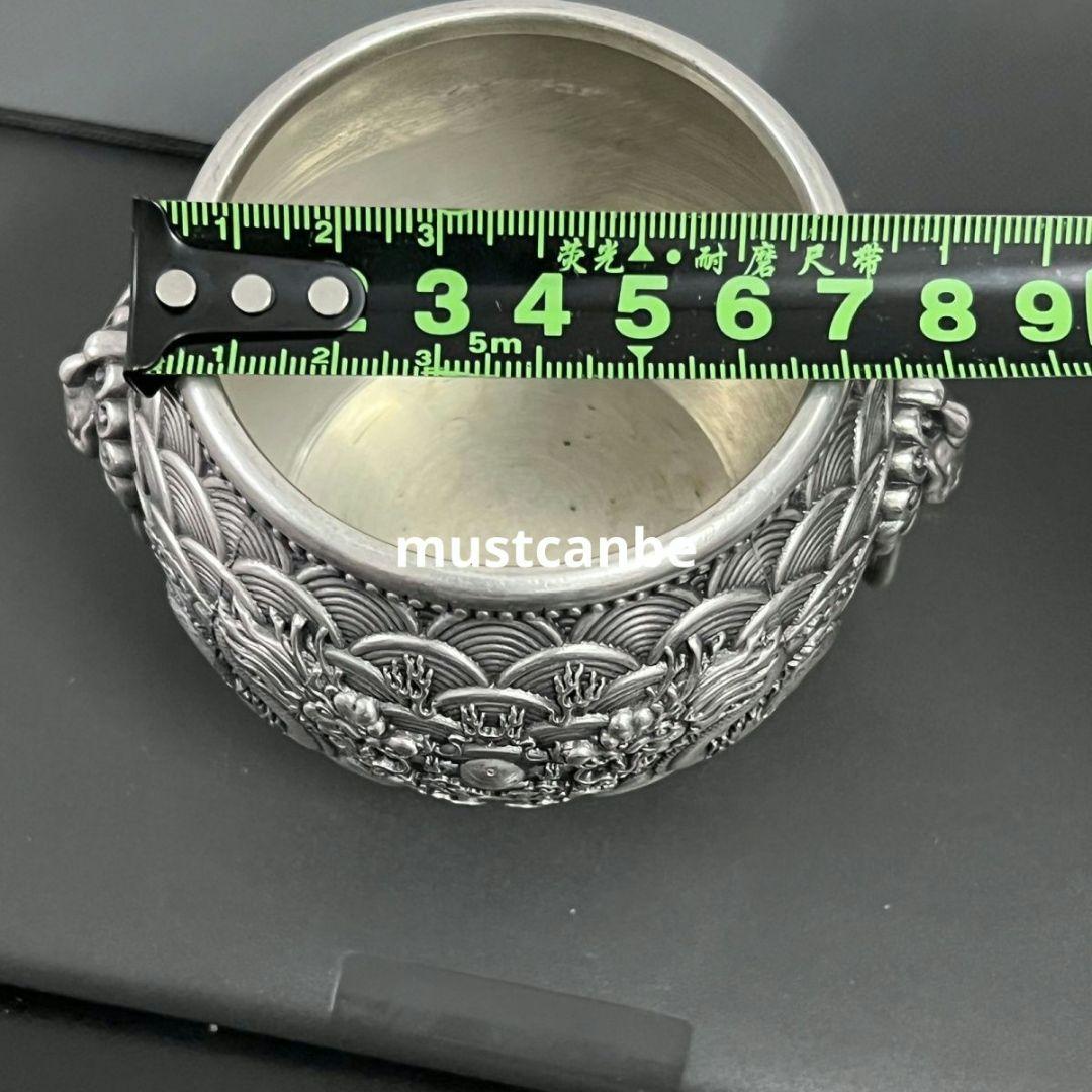 銅器 竜騰四海竜壺 香炉 筆洗 茶台 文机 事務室 開運風水 招財 工芸品 置物