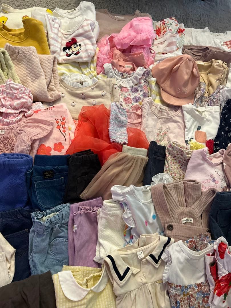 ベビー服　90 女の子服まとめ売り　大量服セット　子供服　オールシーズン