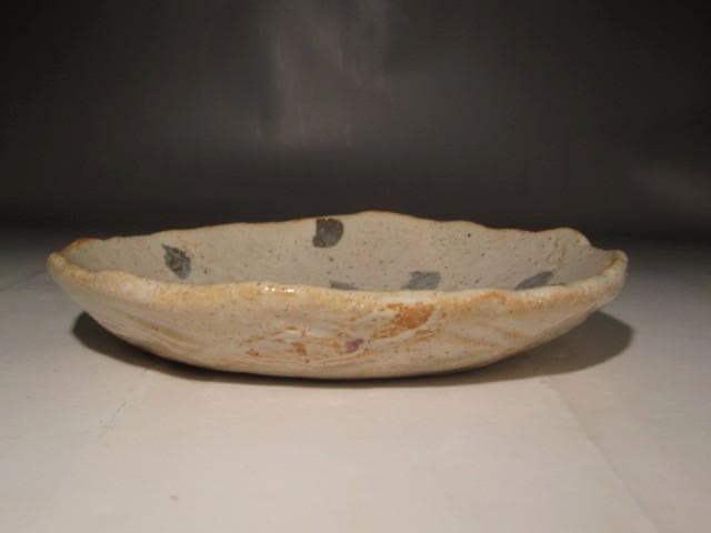 北大路魯山人　織部蟹絵丸向付　味わい深い作品　s302