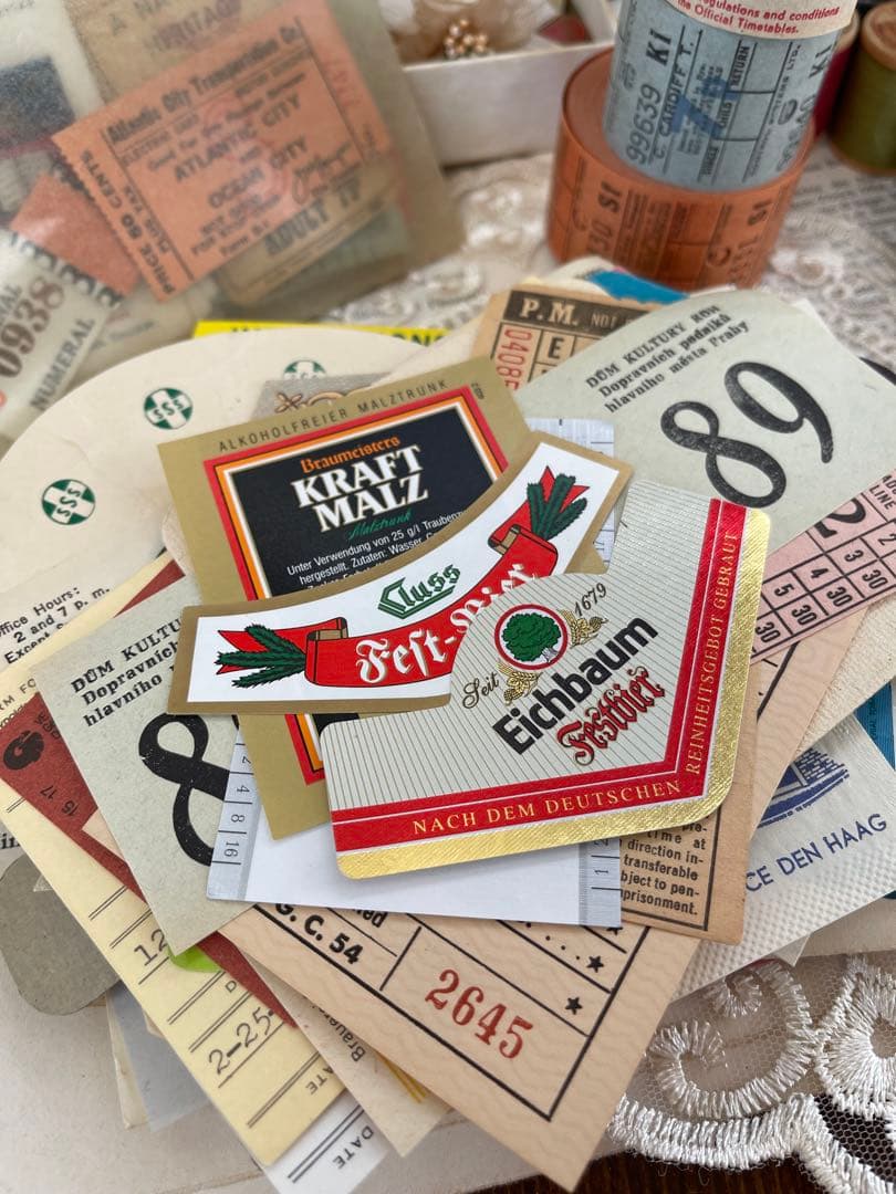 ＼限定／ 豪華 コラージュ素材 おすそ分けファイル ヴィンテージ ロールチケット