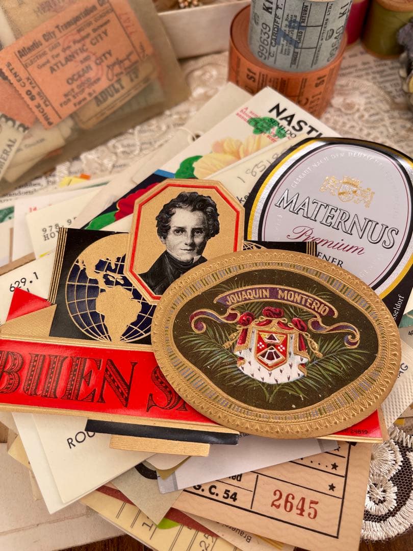 ＼限定／ 豪華 コラージュ素材 おすそ分けファイル ヴィンテージ ロールチケット