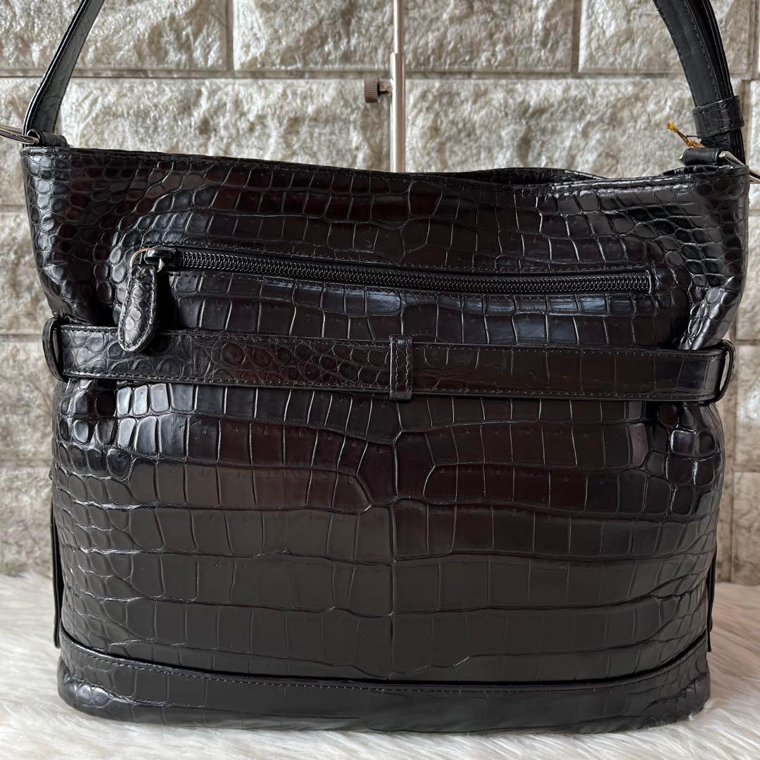 【新品未使用】TOKYO YK製　クロコダイル　ワンショルダーバッグ　JRA認定