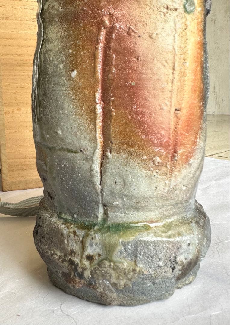 杉本貞光　伊賀耳付花入　伊賀　信楽　寺垣外窯　茶道具　共箱