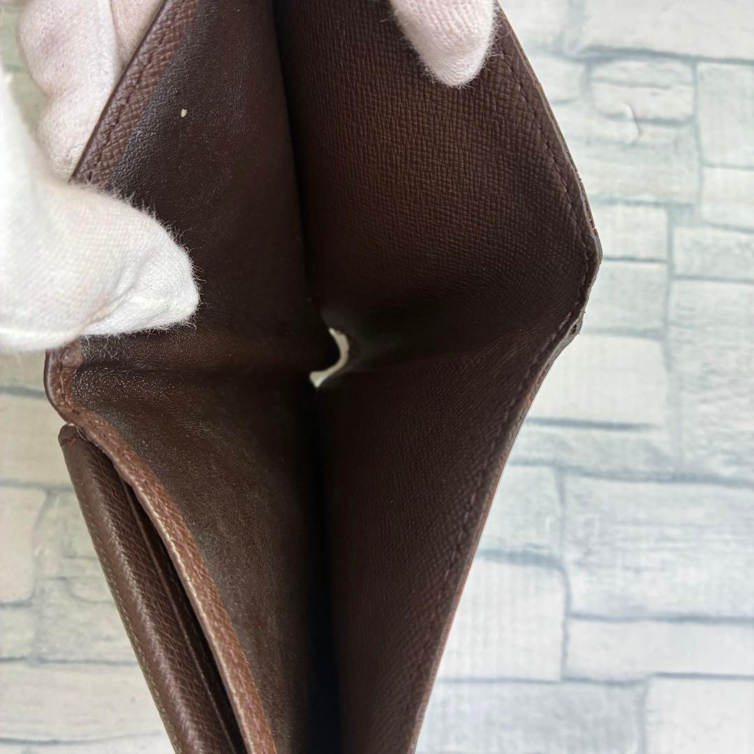 極美品 55LOUIS VUITTON ルイヴィトン ダミエ 二つ折り財布 g4