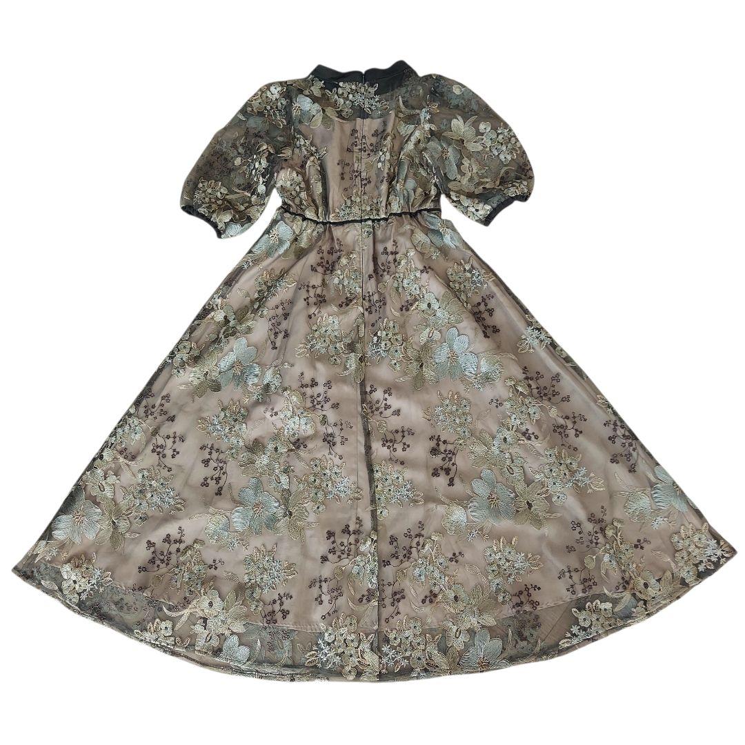 美品✨Kana シック フラワー刺繍 パーティー ドレス 結婚式 オケージョン