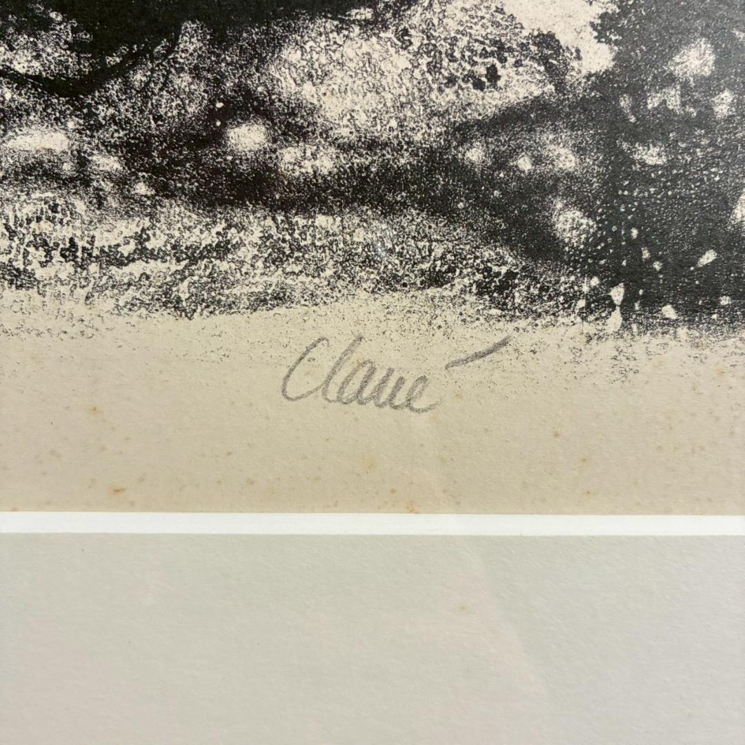 アントニ・クラーベ「枯葉の静物」大作 リトグラフ 直筆サイン入 額縁入 抽象画
