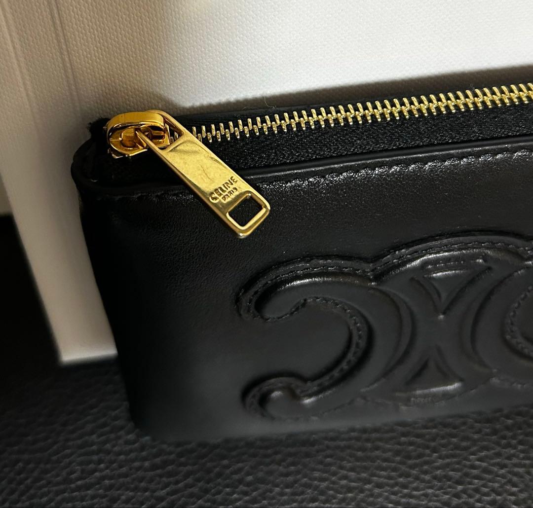 美品　セリーヌ　キーリングケース　カードケース　トリオンフ　ブラック