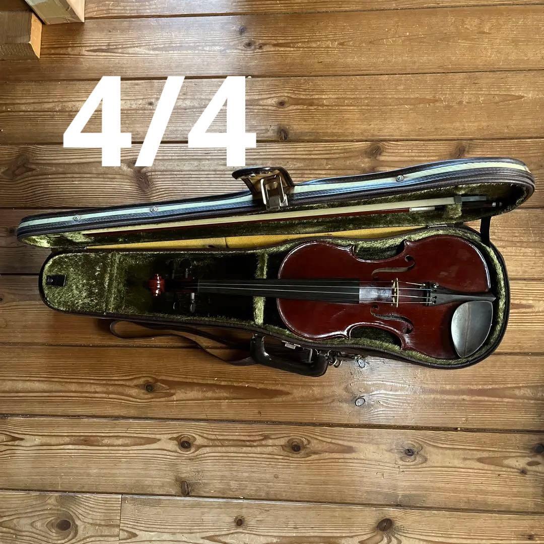 バイオリン 4/4 国産 高級 バイオリン 鈴木 No.520 4/4 弓、肩当、松脂