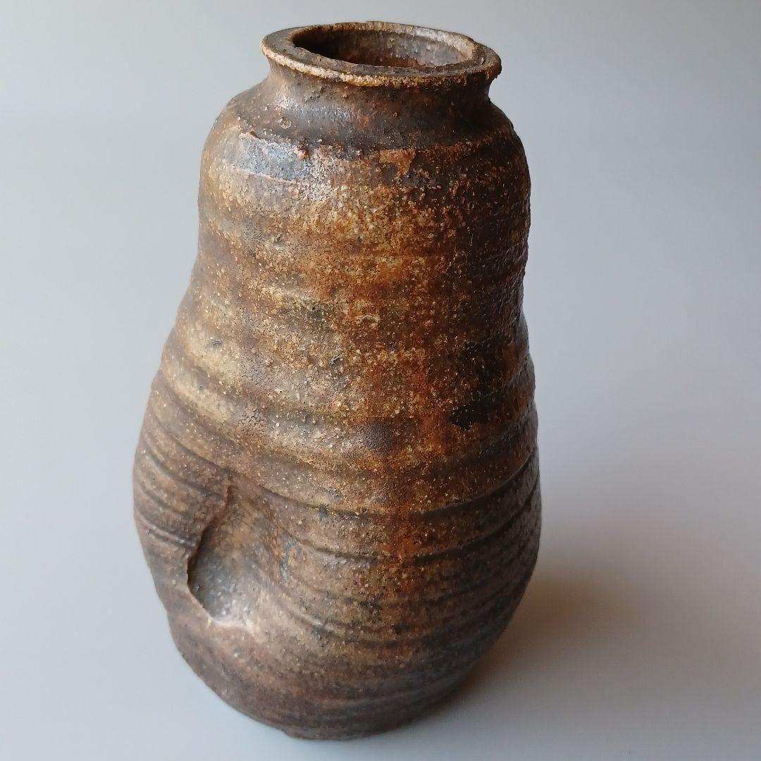 一輪挿し　小さな　花入　桐箱入　土味　野の花