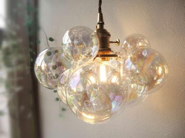 訳特 シーリングカバーつき バブルガラスペンダントライトシャボン玉