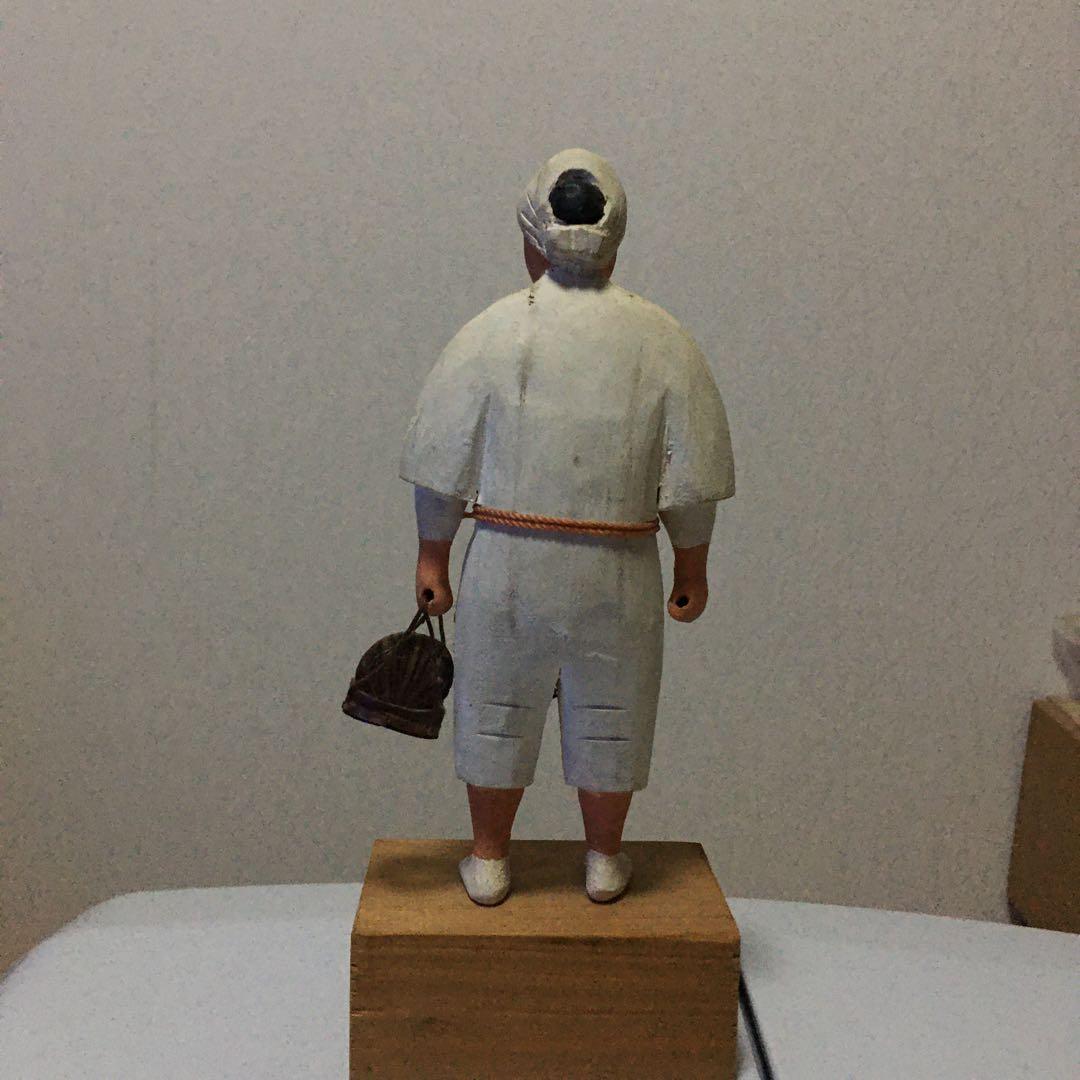 海女のむめさん 木彫人形 鳥羽水族館 木彫彩色 昭和レトロ いやげもの