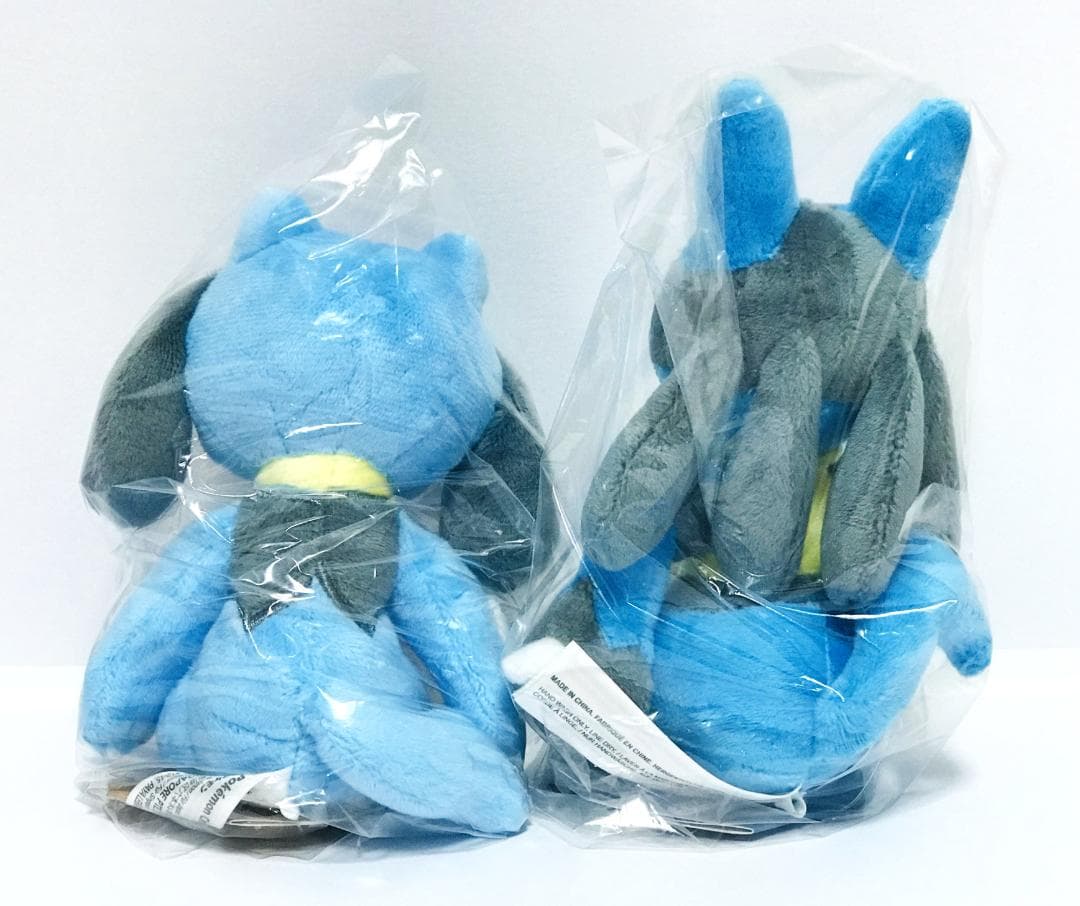 【新品・紙タグ付き】 ポケモン fit ルカリオ & リオル ぬいぐるみ セット