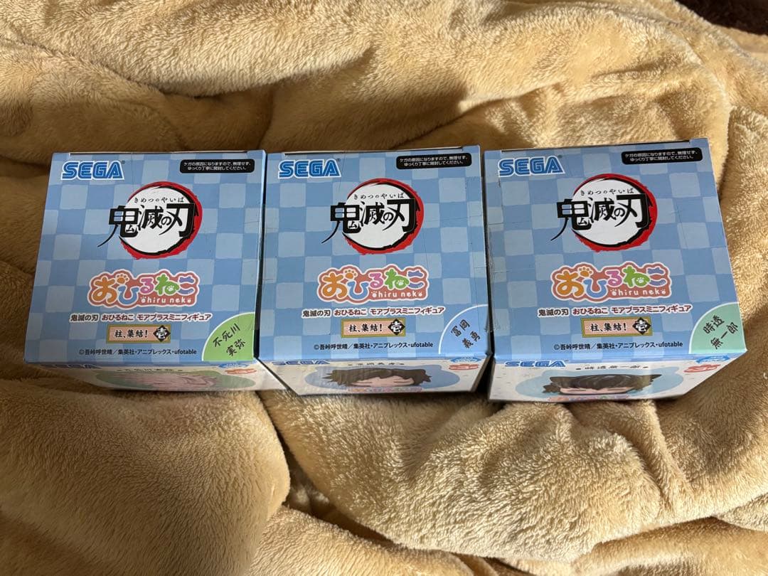 ⚠️画像 説明文 必須⚠️おひるねこ 鬼滅の刃 冨岡 不死川実弥 無一郎 ３体セット