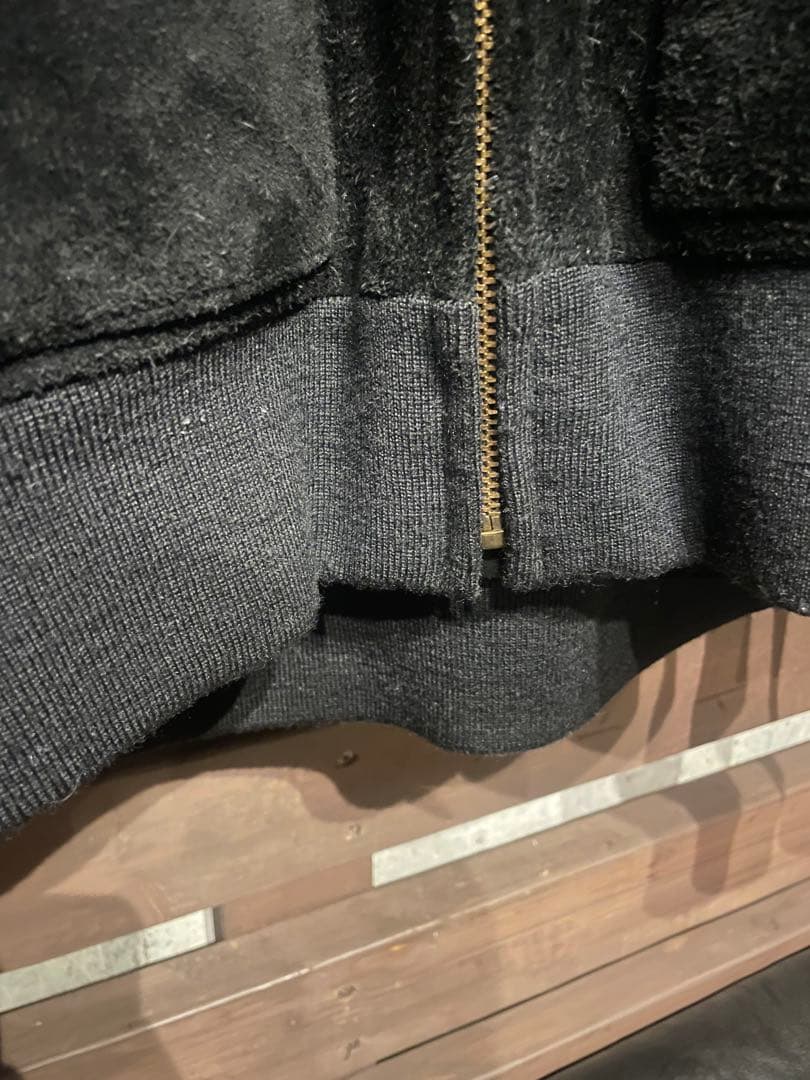 Y'2 LEATHER ワイツーレザー パーカー スエード サイズ42 黒 Y'2