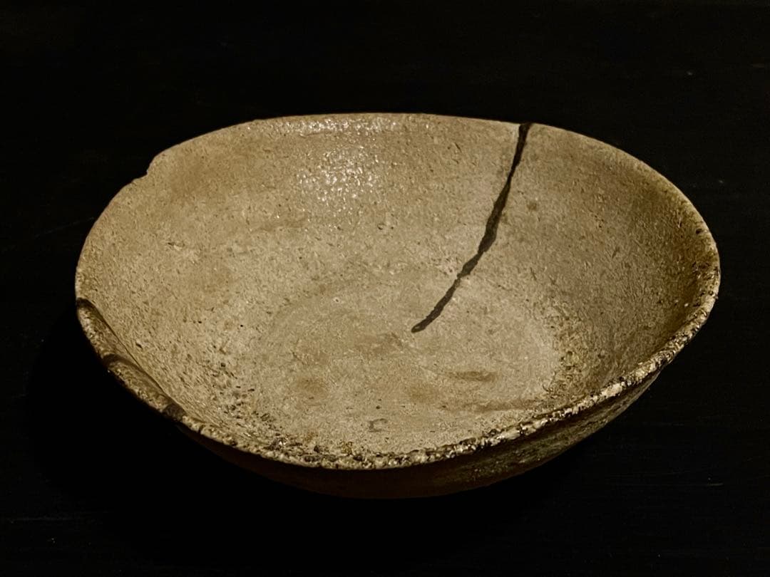 「母」 桃源旧蔵 古瀬戸 山茶碗 漆直し 仕舞い箱 (250807福3-A)