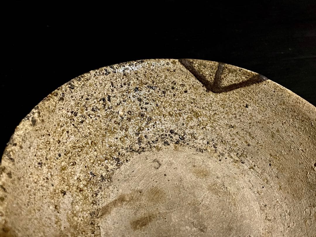 「母」 桃源旧蔵 古瀬戸 山茶碗 漆直し 仕舞い箱 (250807福3-A)