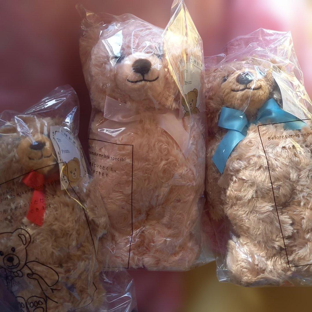 ハニーテディベア★ファミリー★ベビー、ガール、ボーイぬいぐるみ&バックパック