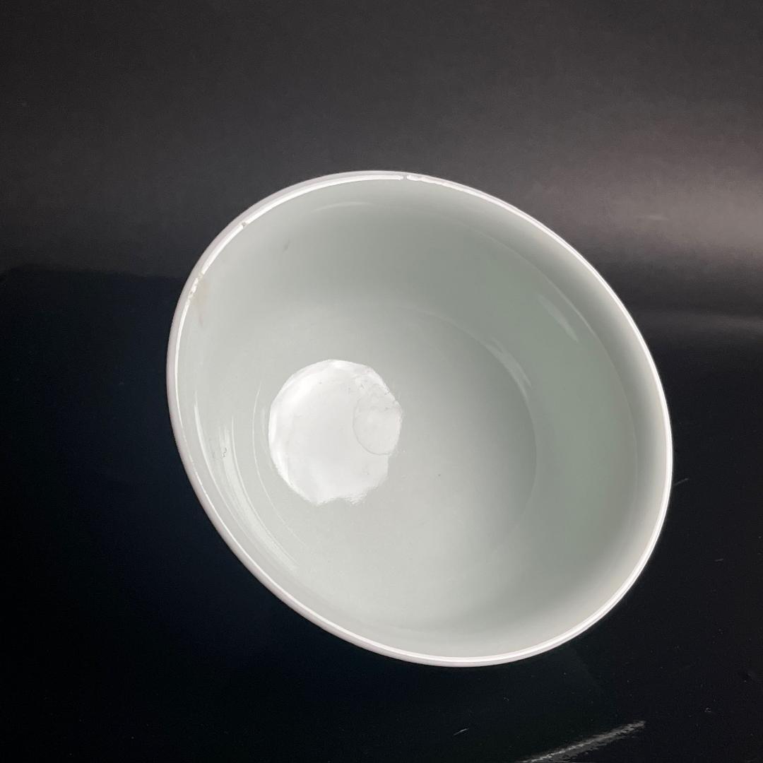 唐物 松緑釉碗 大清康煕年製 款 中国美術 古玩 SN38