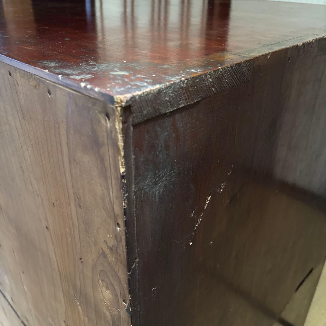 アンティーク 飴色のツヤ美しいシンプル和箪笥 たっぷり収納