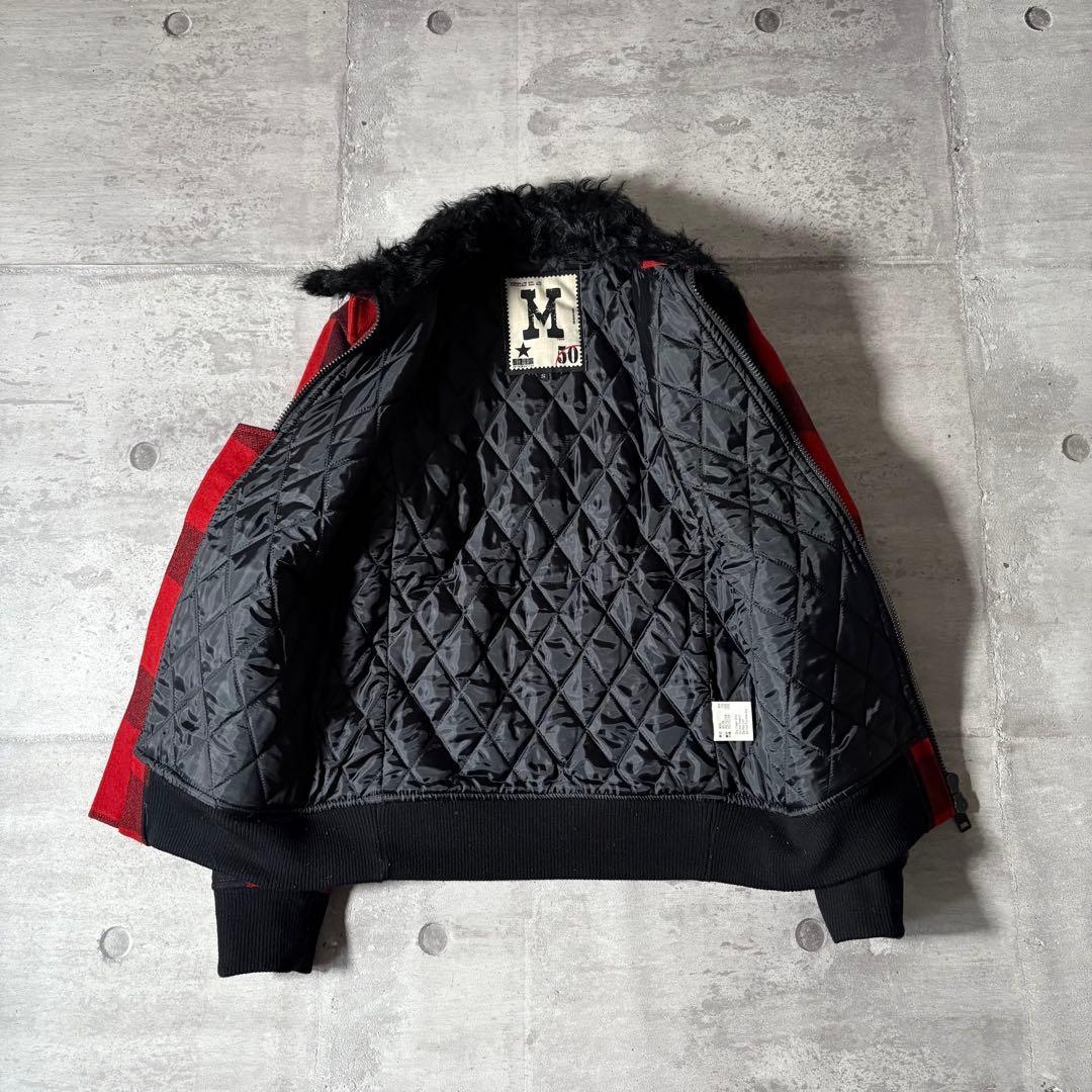 00s archive far check wool jacke y2k