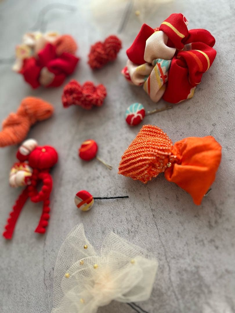 【*i様 七五三　七五三髪飾り　ヘッドドレス　着物髪飾り　リメイク髪飾り　037