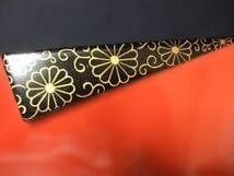 平安象彦 小吸物膳 蒔絵 折敷 五客 赤い漆器の膳 5枚セット