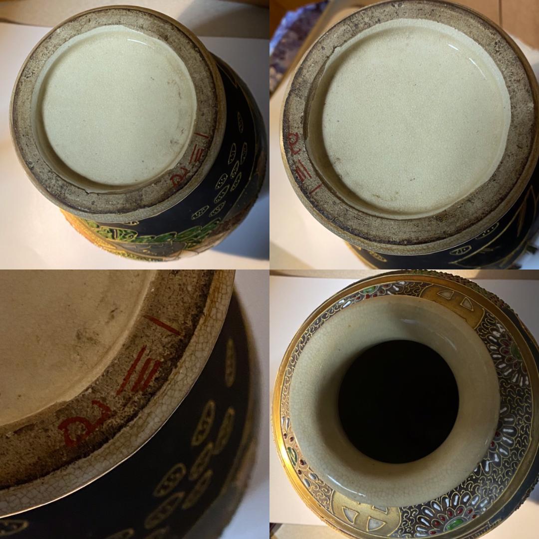 薩摩焼 壺 骨董品 花瓶 置物 中国風 和室 高級感