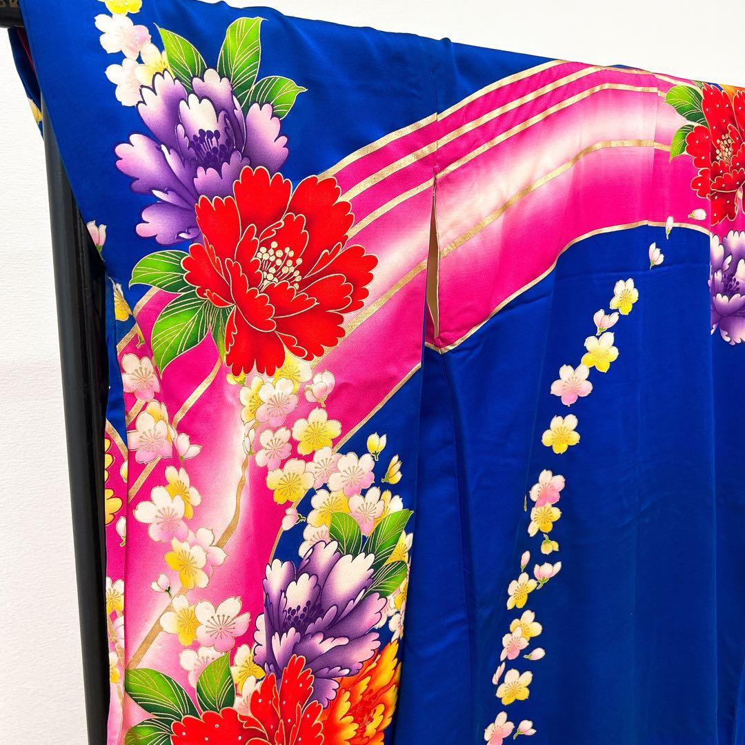 振袖 引き振袖 花嫁 成人式 青 昭和レトロ