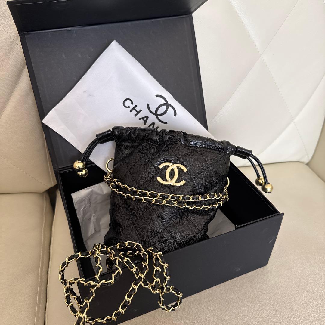 CHANEL 新品　ノベルティ　ショルダーバッグ　ゴールドチェーン　ブラック