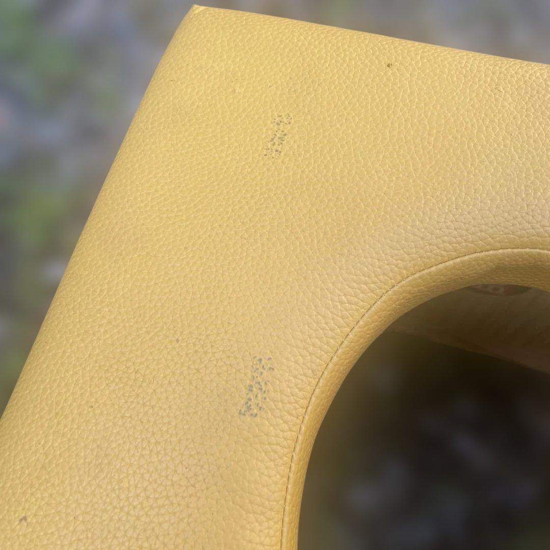 イエロー 合成皮革 スツール 木製 よもぎ蒸し 椅子