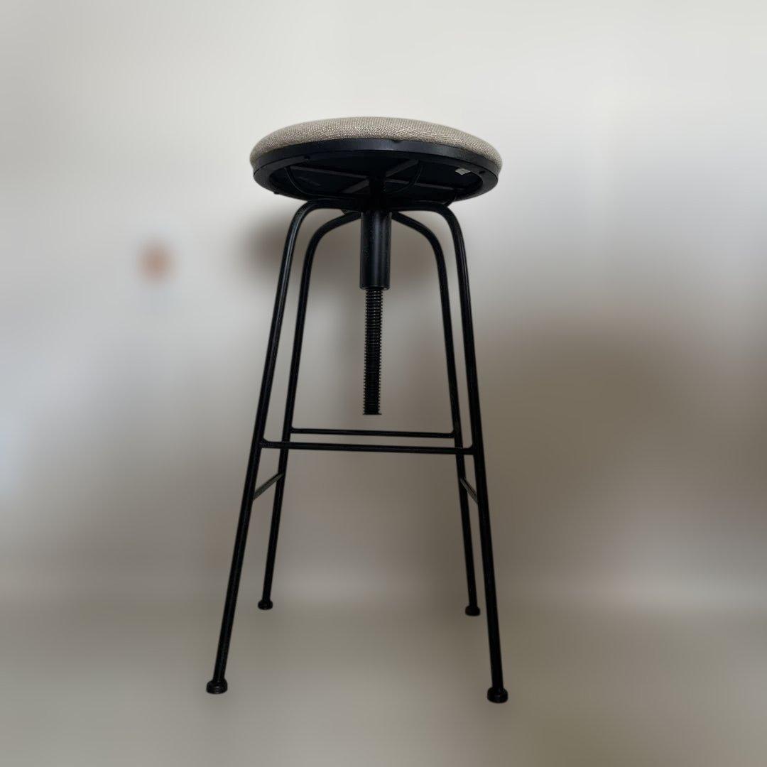 ZARA  リネン スイベル バースツール（回転式）スツールB
