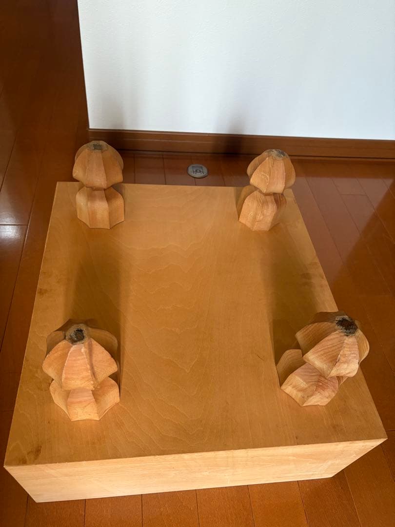 高級　碁盤　囲碁盤　木製　脚付き　厚い