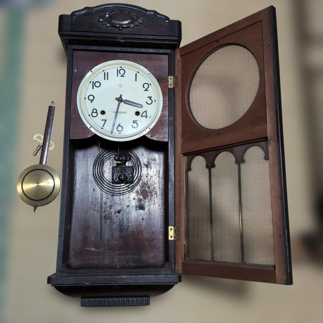 精工舎　稼働品　ゼンマイ時計　振り子時計　昭和レトロ　ボンボン時計