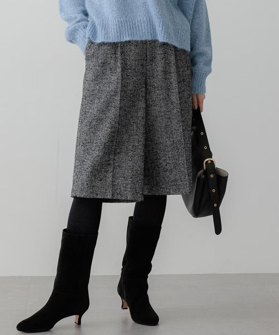 23区　【今季 杏さん着用】ヘリンボーンループツイードハーフパンツ　キュロット