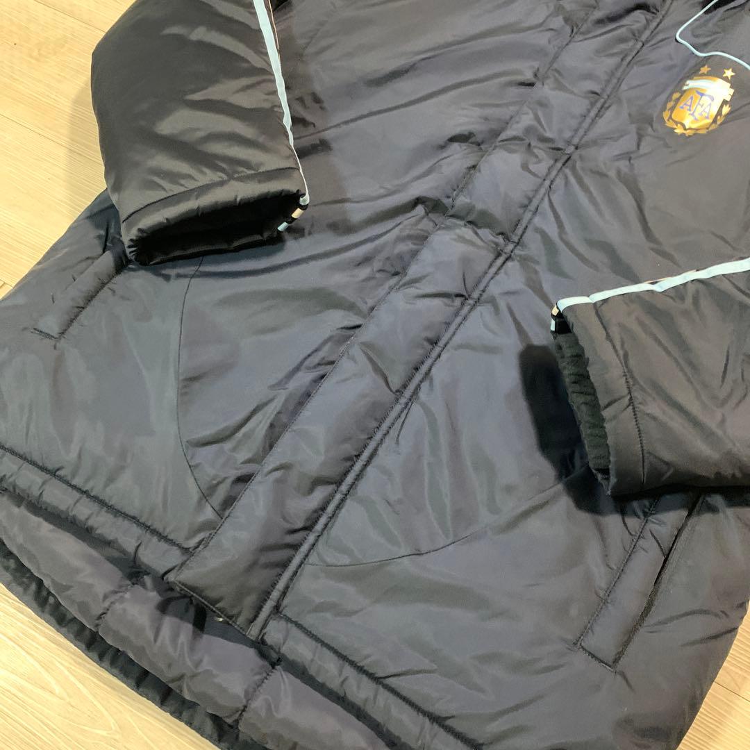 【アディダス】極美品✨アルゼンチン代表ベンチコート　L ネイビー　2000年代
