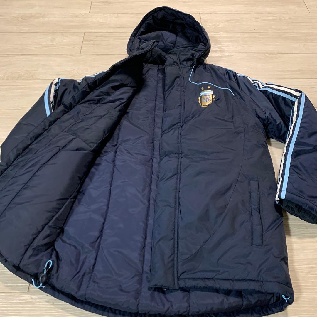 【アディダス】極美品✨アルゼンチン代表ベンチコート　L ネイビー　2000年代