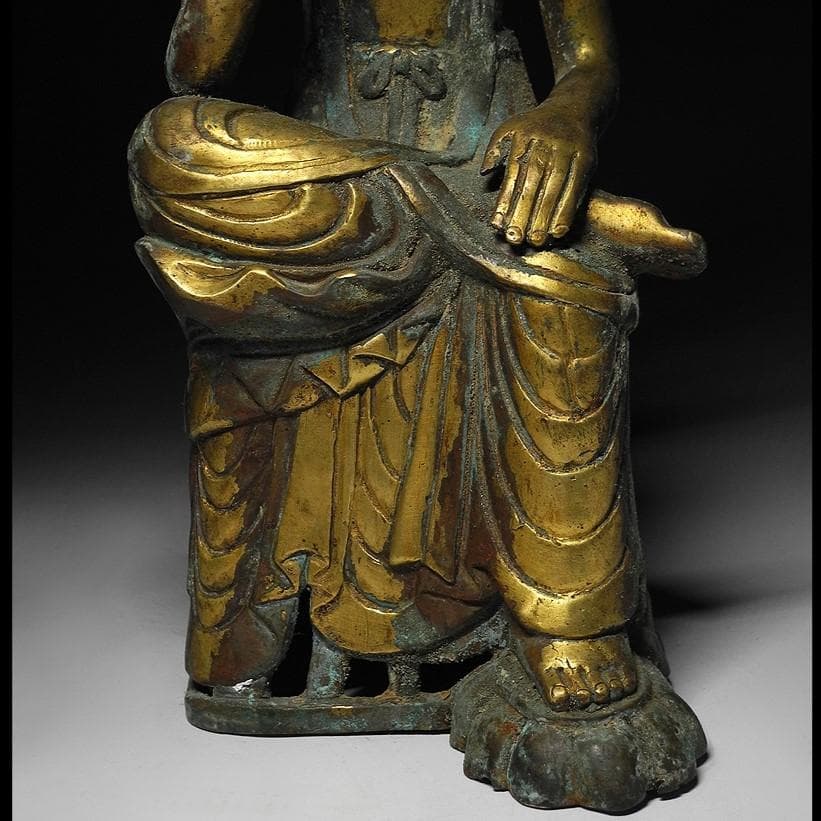 新羅仏】◇金銅半跏思惟像 仏像◇検）天平仏 飛鳥仏 百済仏 空海 法然