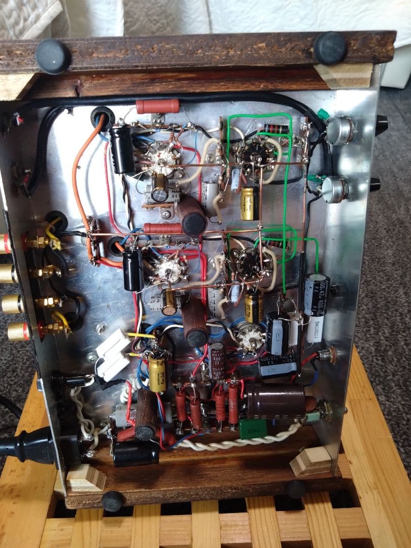 最終値下げ10月末出品停止予定】自作真空管パワーアンプ6BH8/4本他