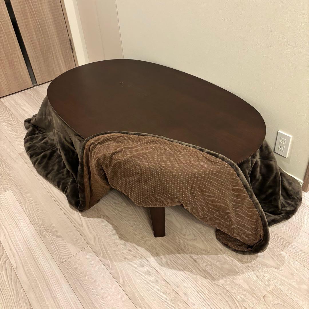 無印良品 こたつにもなるローテーブル 大 こたつ布団&器具付き